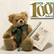 1920 - 2020 Jubilumsbr 100 Jahre einer bewegten Firmengeschichte 38 cm Teddybr von Hermann-Coburg
