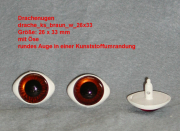 Drachen Kunststoff Augen mit se 26x33 mm***