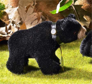 Classic Miniature Black Bear Teddy Bear by Hermann-Coburg