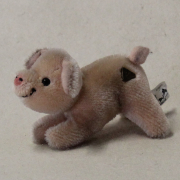 Mohair Miniatur Glcksschwein Piggi 12 cm Teddybr von Hermann-Coburg
