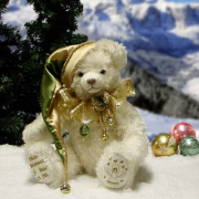 White Christmas Teddy Bear by Hermann-Coburg***