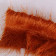 Vintage langfloriger Haarplsch fuchsrot 40 x 40 cm